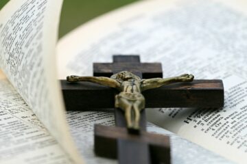 The Bible and the Crucifix as the pillars of Canon Law.